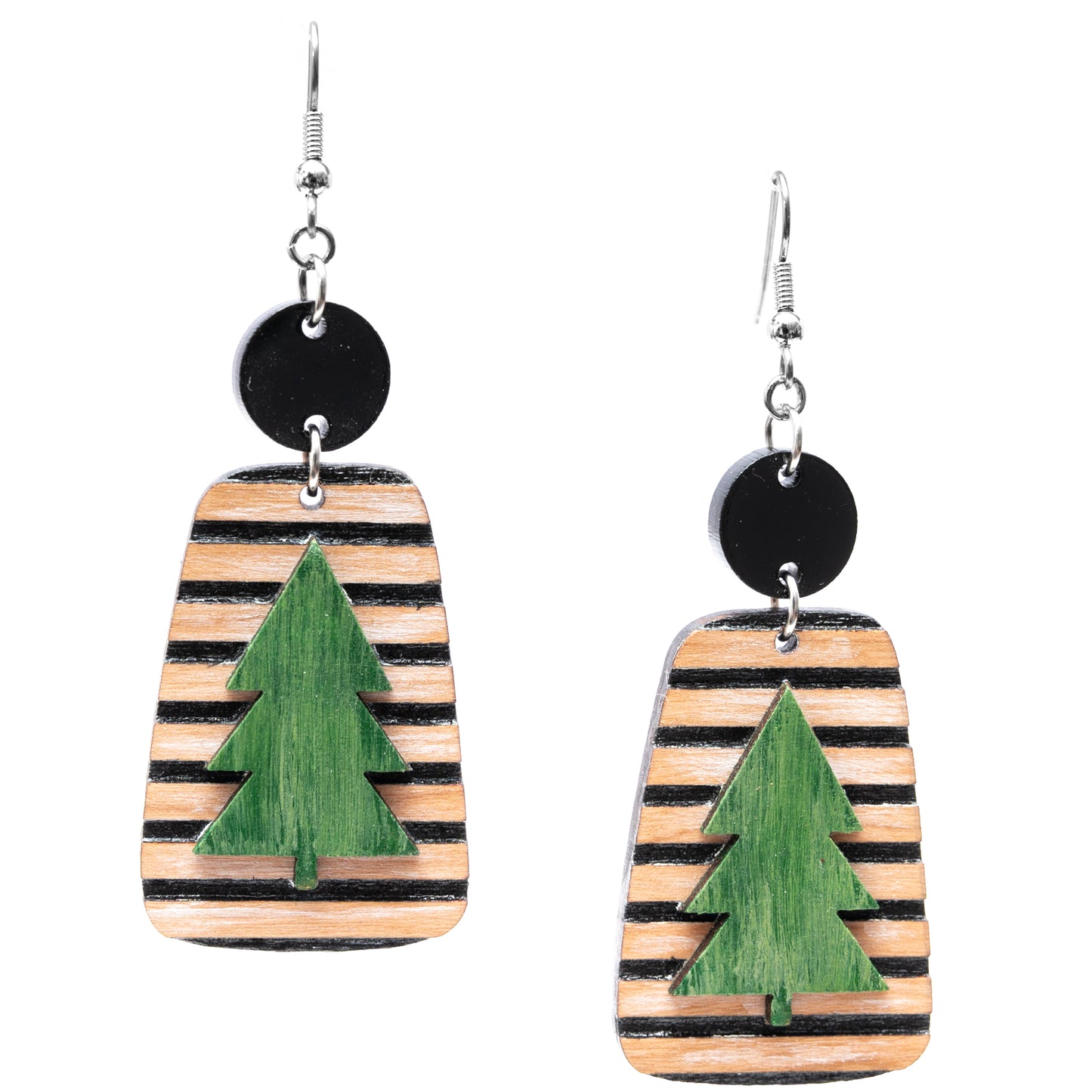 Christmas Tree Earrings - Minimalist Christmas Tree Earrings - Christmas Dangle Earrings