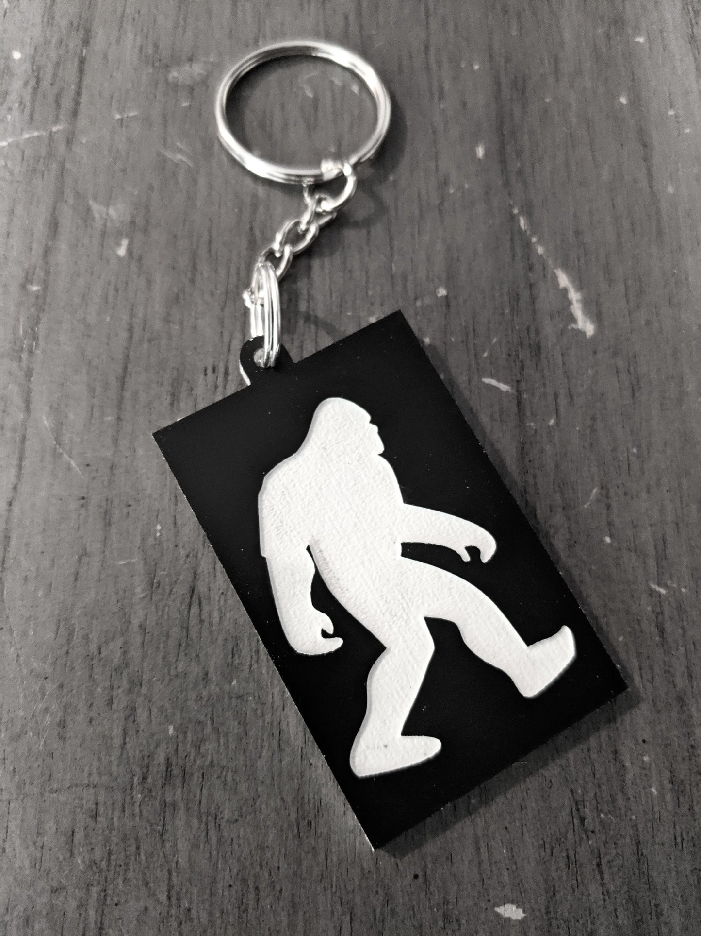 Bigfoot Keychain - Hide and Seek Champion - Don't Stop Believing - Sasquatch Yeti
