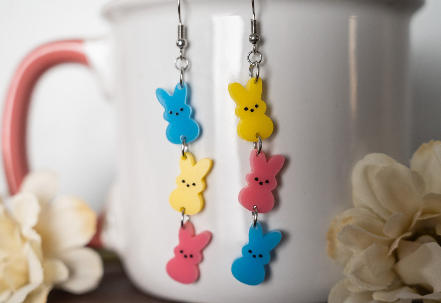 Easter Peep Earrings - Easter Bunny Earrings