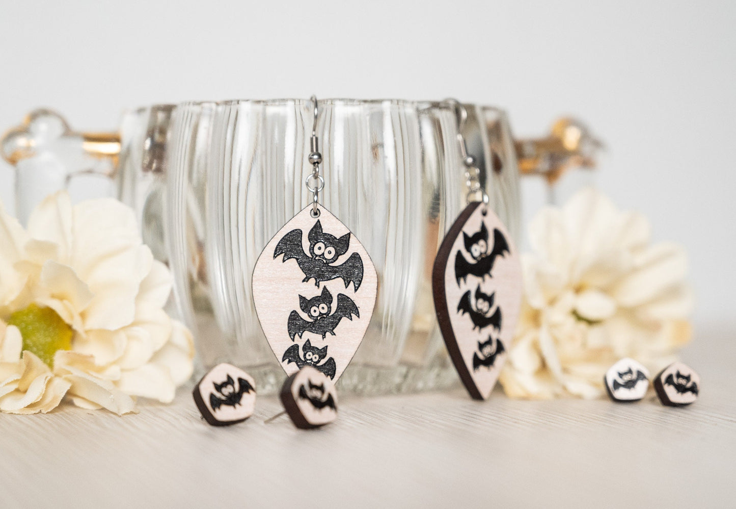 Halloween Bat Earrings - Bat Dangle Earrings - Bat Stud Earrings - Cute Bat Earrings