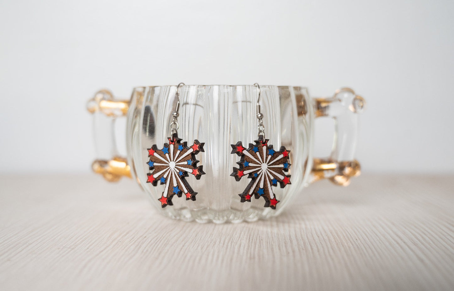 4th of July Fireworks Earrings - Patriotic Earrings - July Fourth Earrings - Americana Jewelry
