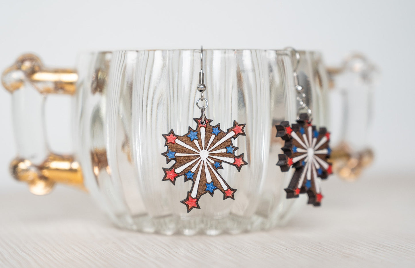 4th of July Fireworks Earrings - Patriotic Earrings - July Fourth Earrings - Americana Jewelry