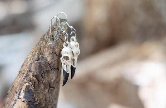 Raven Skull Earrings