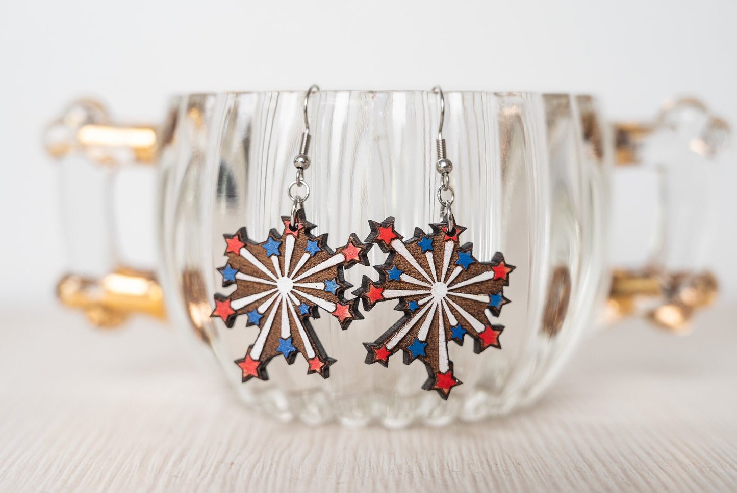 4th of July Fireworks Earrings - Patriotic Earrings - July Fourth Earrings - Americana Jewelry