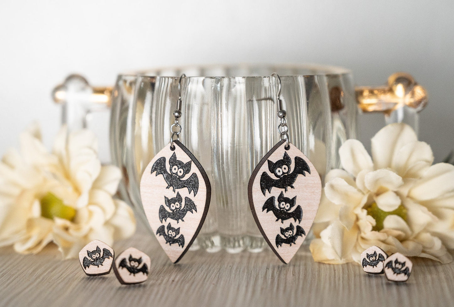 Halloween Bat Earrings - Bat Dangle Earrings - Bat Stud Earrings - Cute Bat Earrings