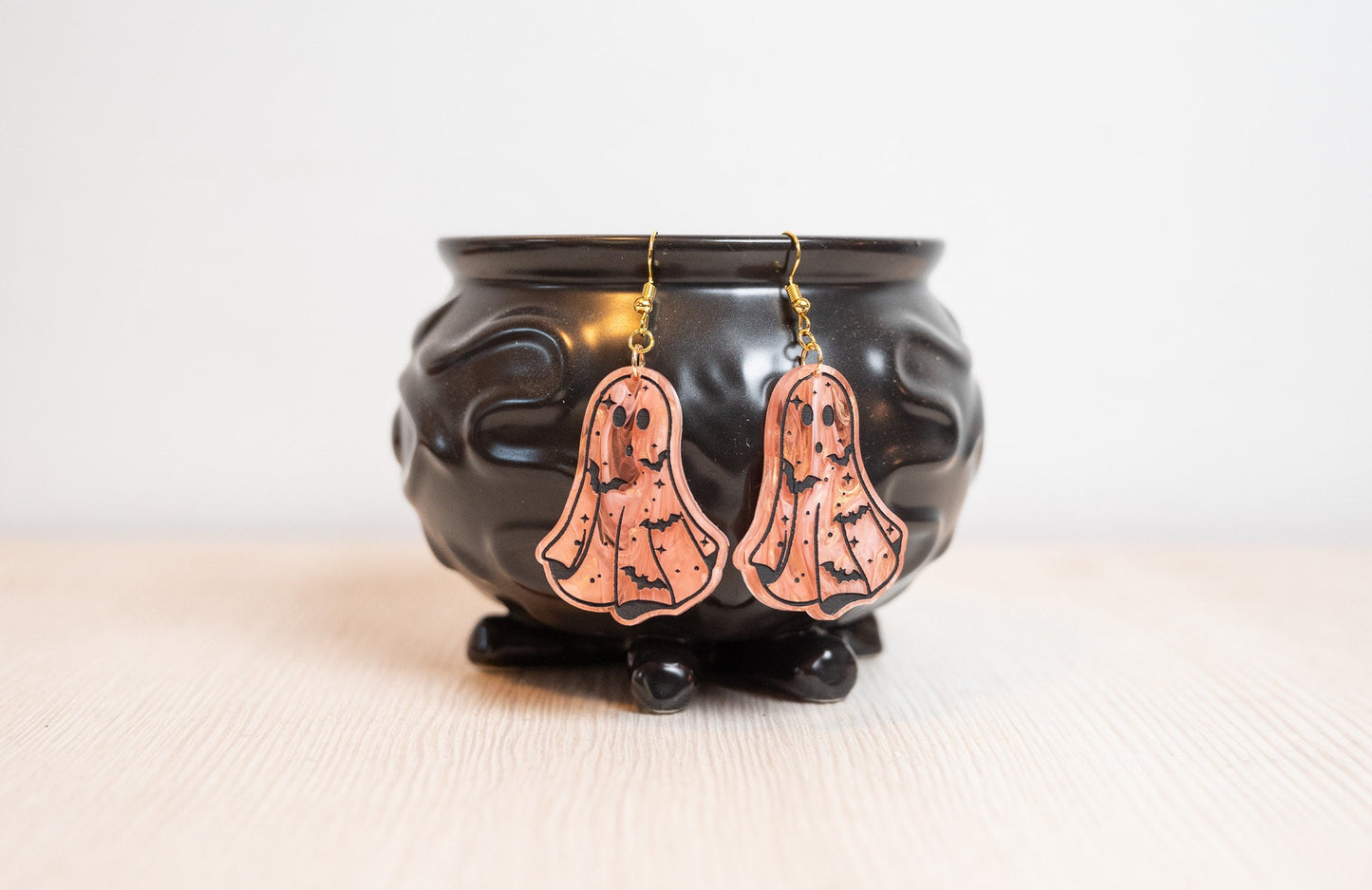 Halloween Ghost Earrings - Ghost Bat Earrings - Cute Ghost Earrings for Halloween
