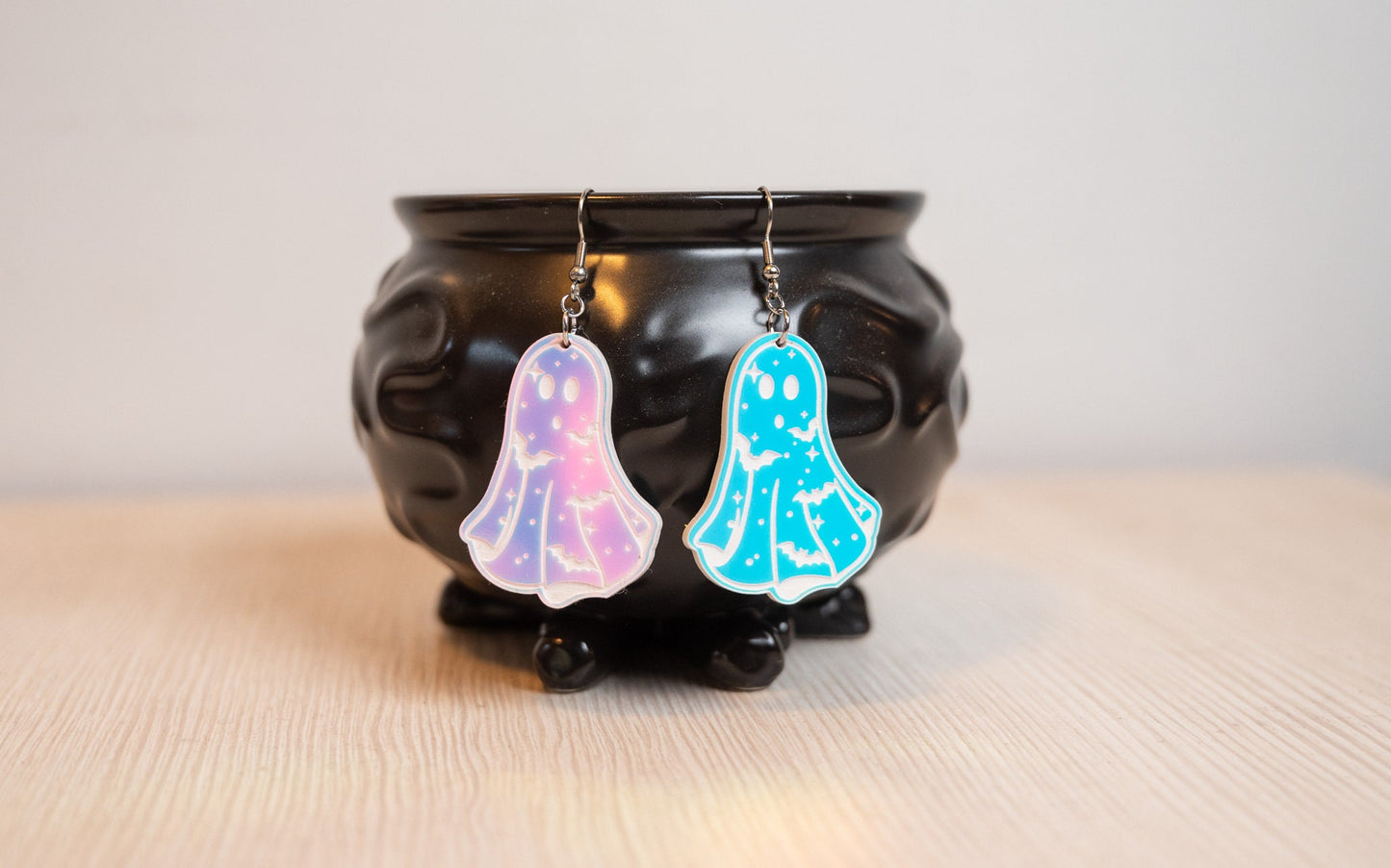 Halloween Ghost Earrings - Ghost Bat Earrings - Cute Ghost Earrings for Halloween