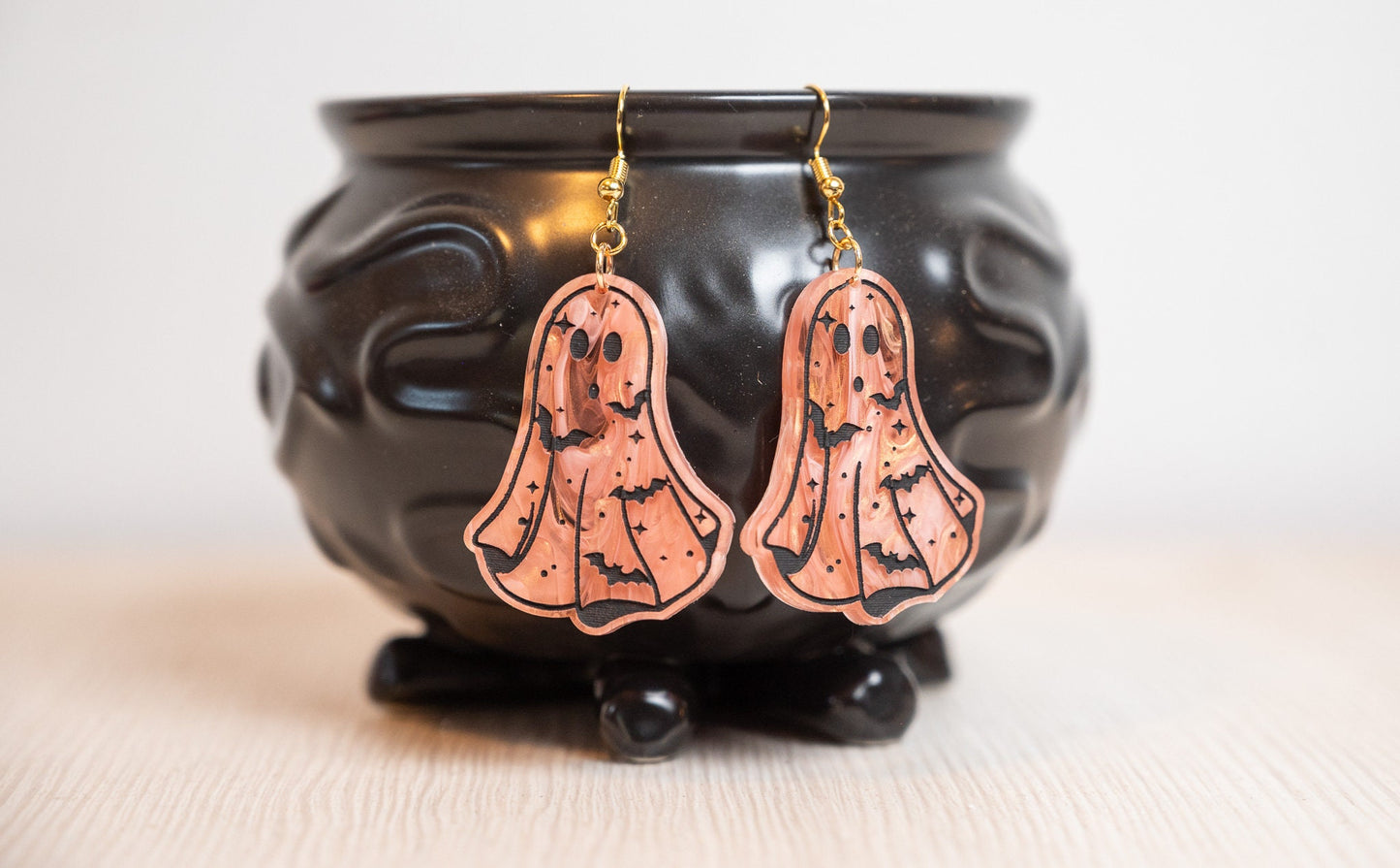 Halloween Ghost Earrings - Ghost Bat Earrings - Cute Ghost Earrings for Halloween