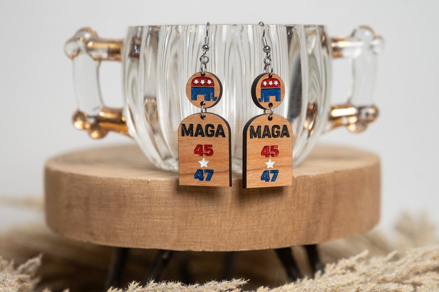 MAGA Earrings - Trump 2024 - Patriotic Earrings