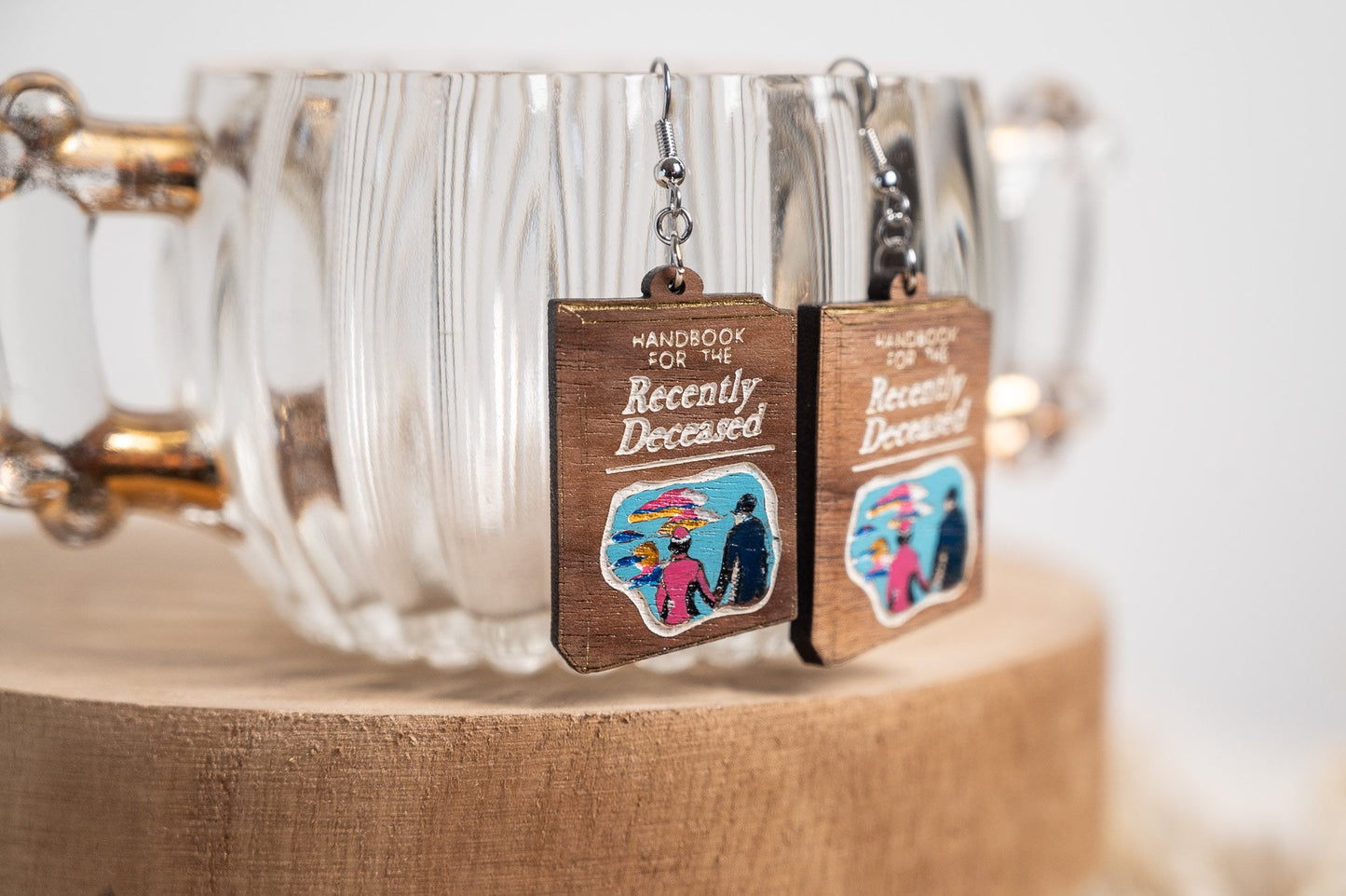 Handbook for the Recently Deceased Earrings - Walnut hardwood Earrings
