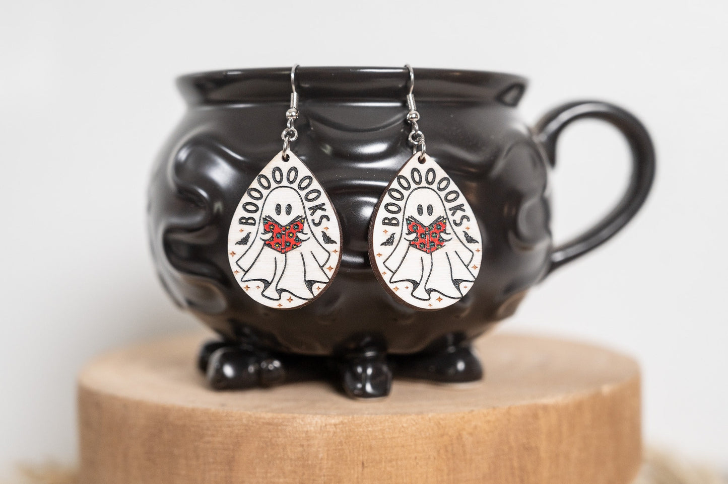 Ghost Booook earrings- Halloween Earrings