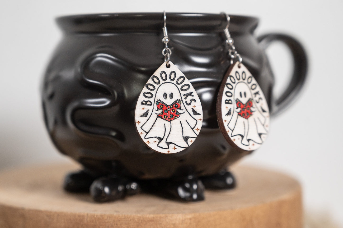 Ghost Booook earrings- Halloween Earrings