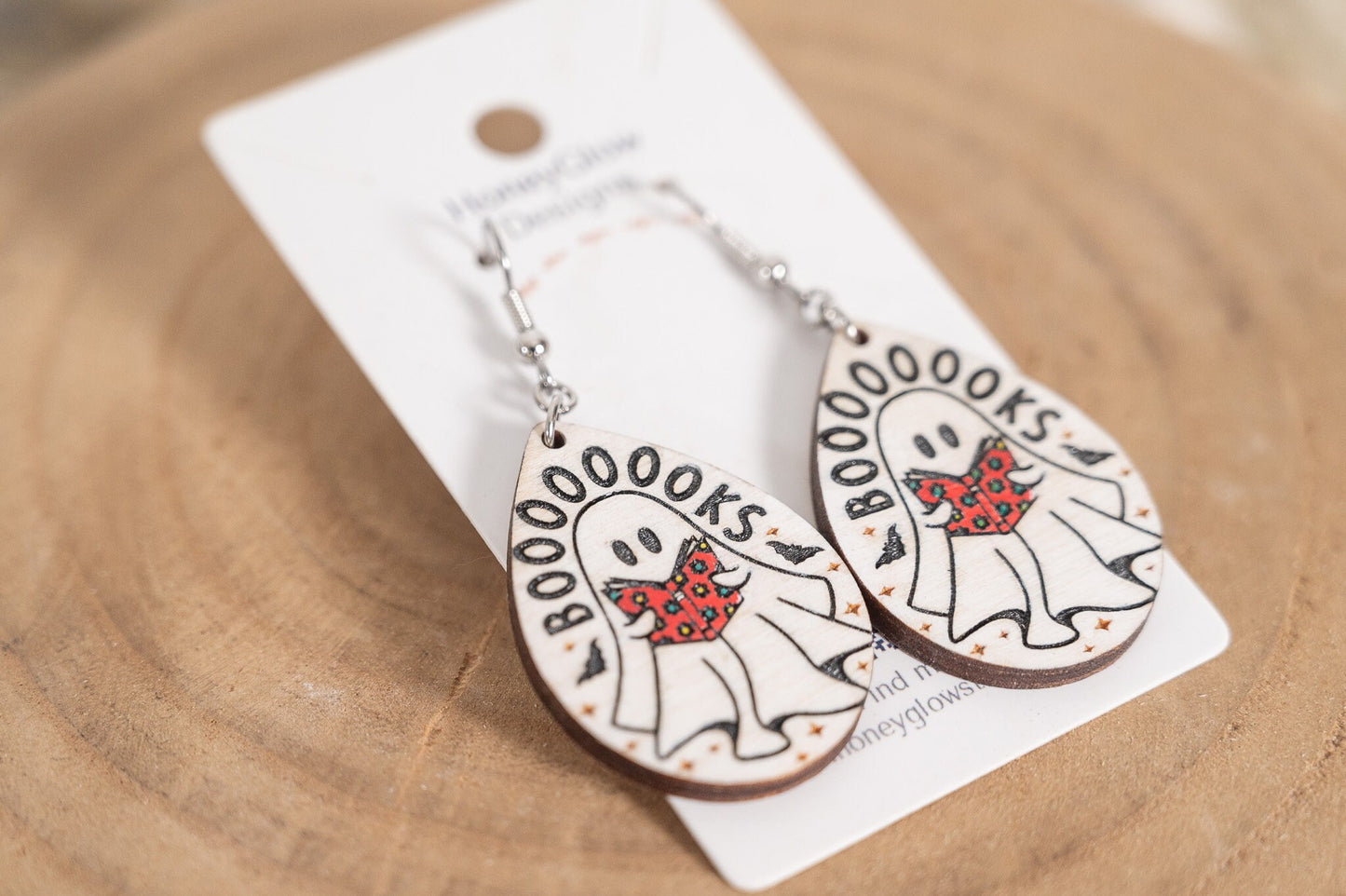 Ghost Booook earrings- Halloween Earrings