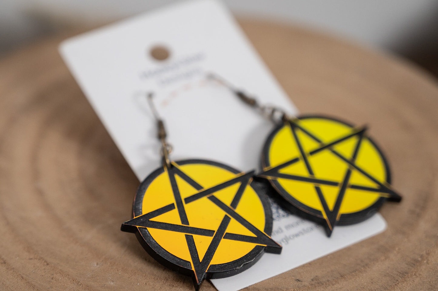 Pentagram Star Earrings-Witch Earrings-Halloween Earrings