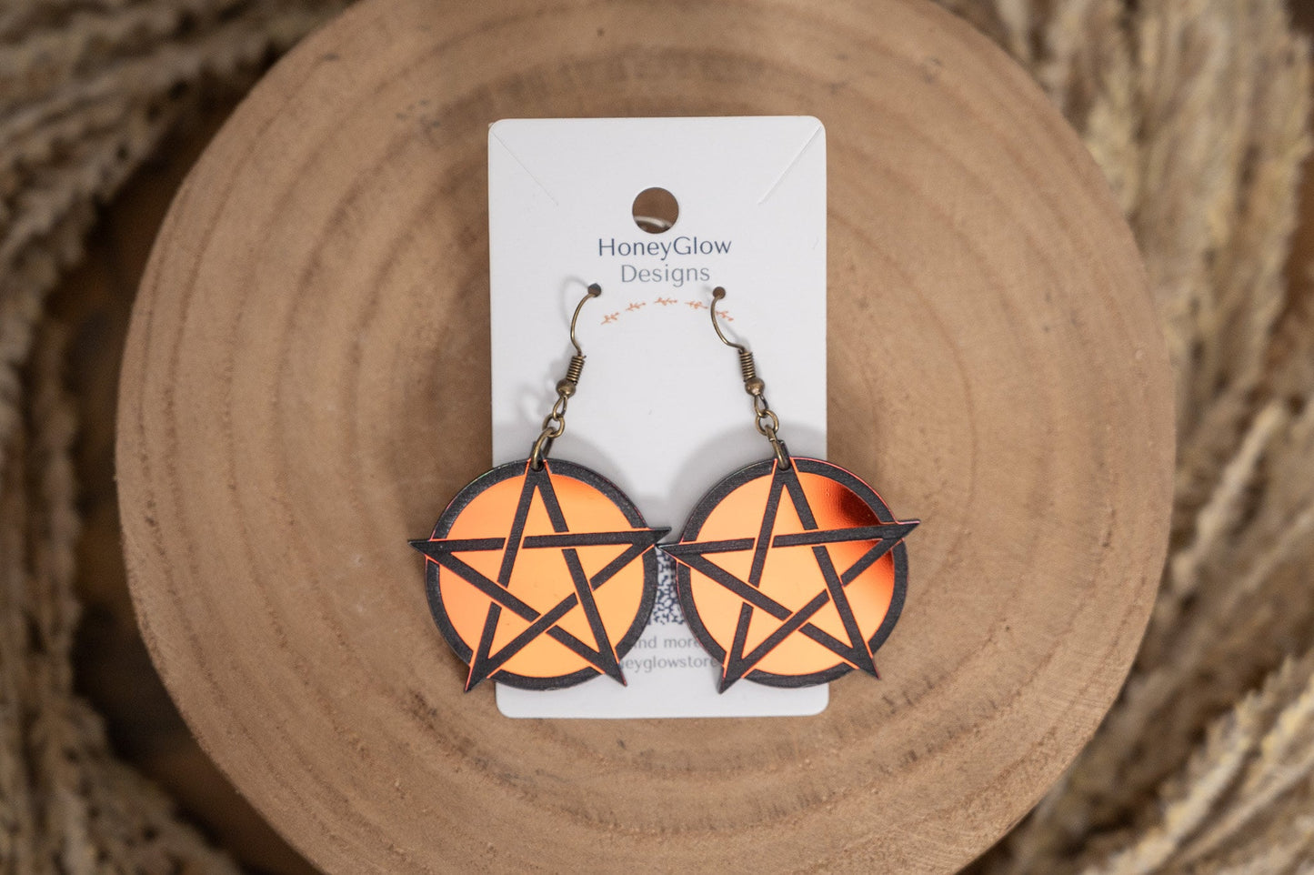 Pentagram Star Earrings-Witch Earrings-Halloween Earrings