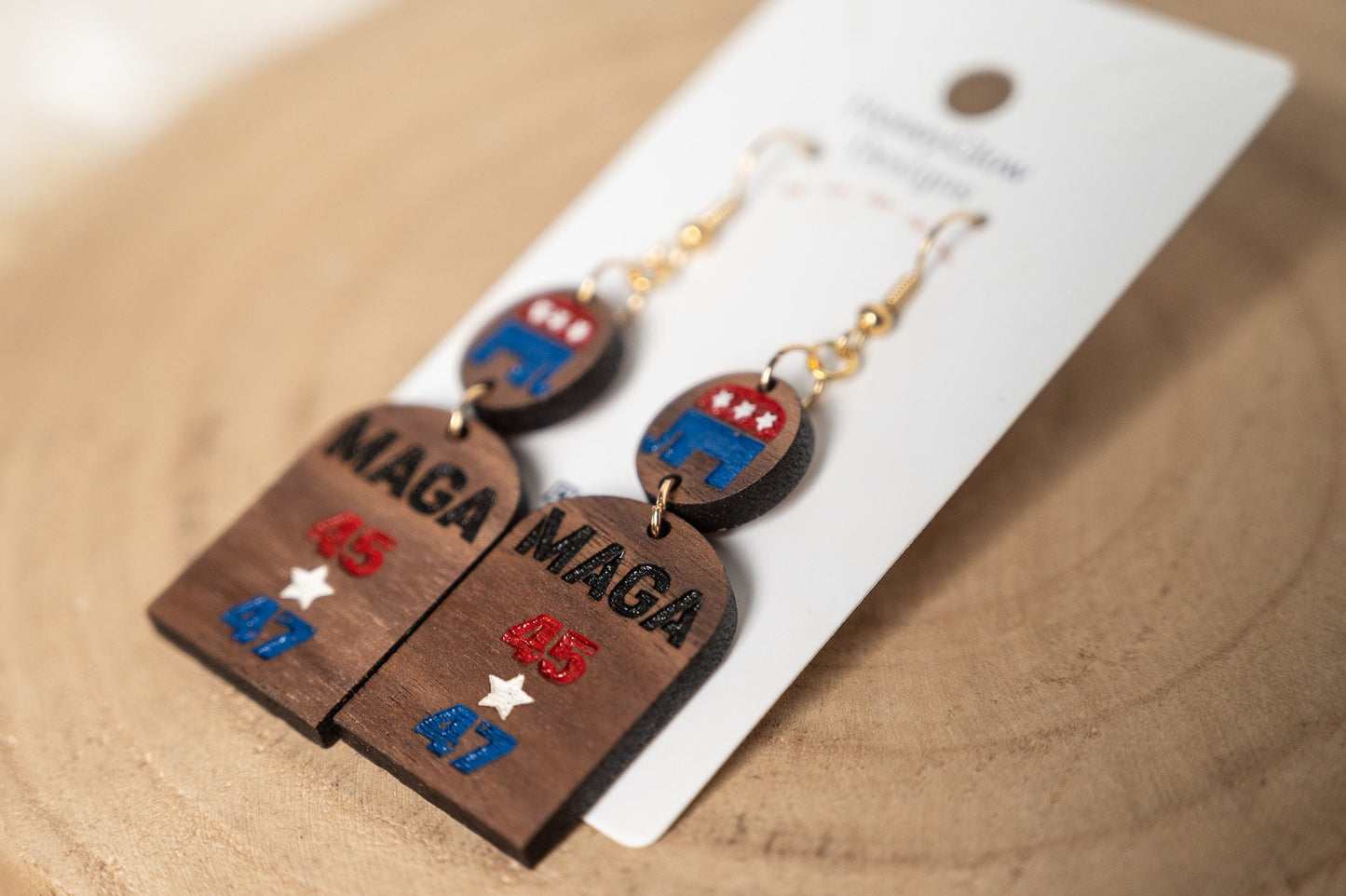 MAGA Earrings - Trump 2024 - Patriotic Earrings