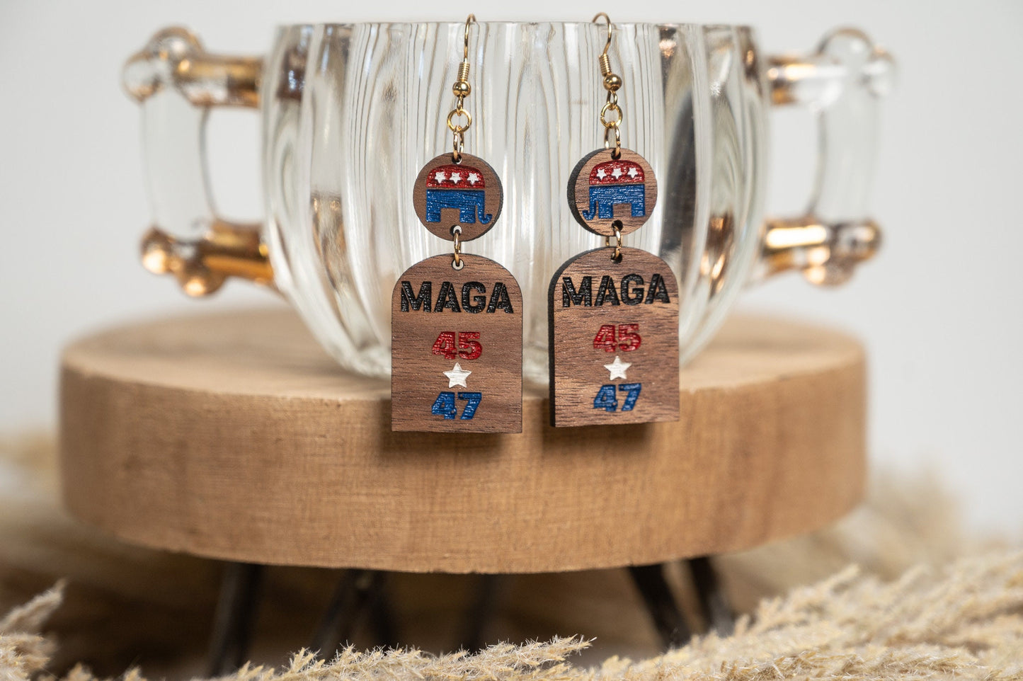 MAGA Earrings - Trump 2024 - Patriotic Earrings