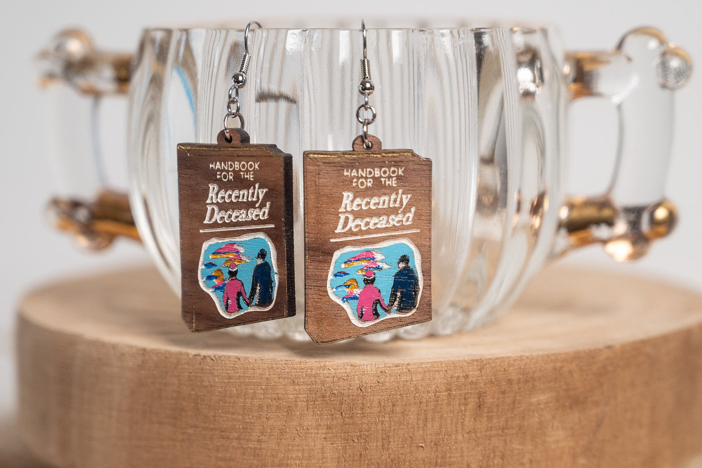 Handbook for the Recently Deceased Earrings - Walnut hardwood Earrings