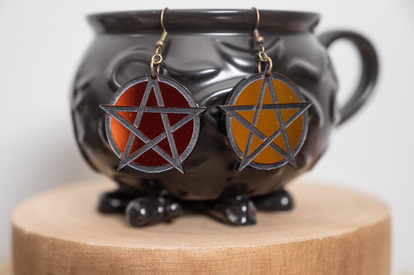 Pentagram Star Earrings-Witch Earrings-Halloween Earrings