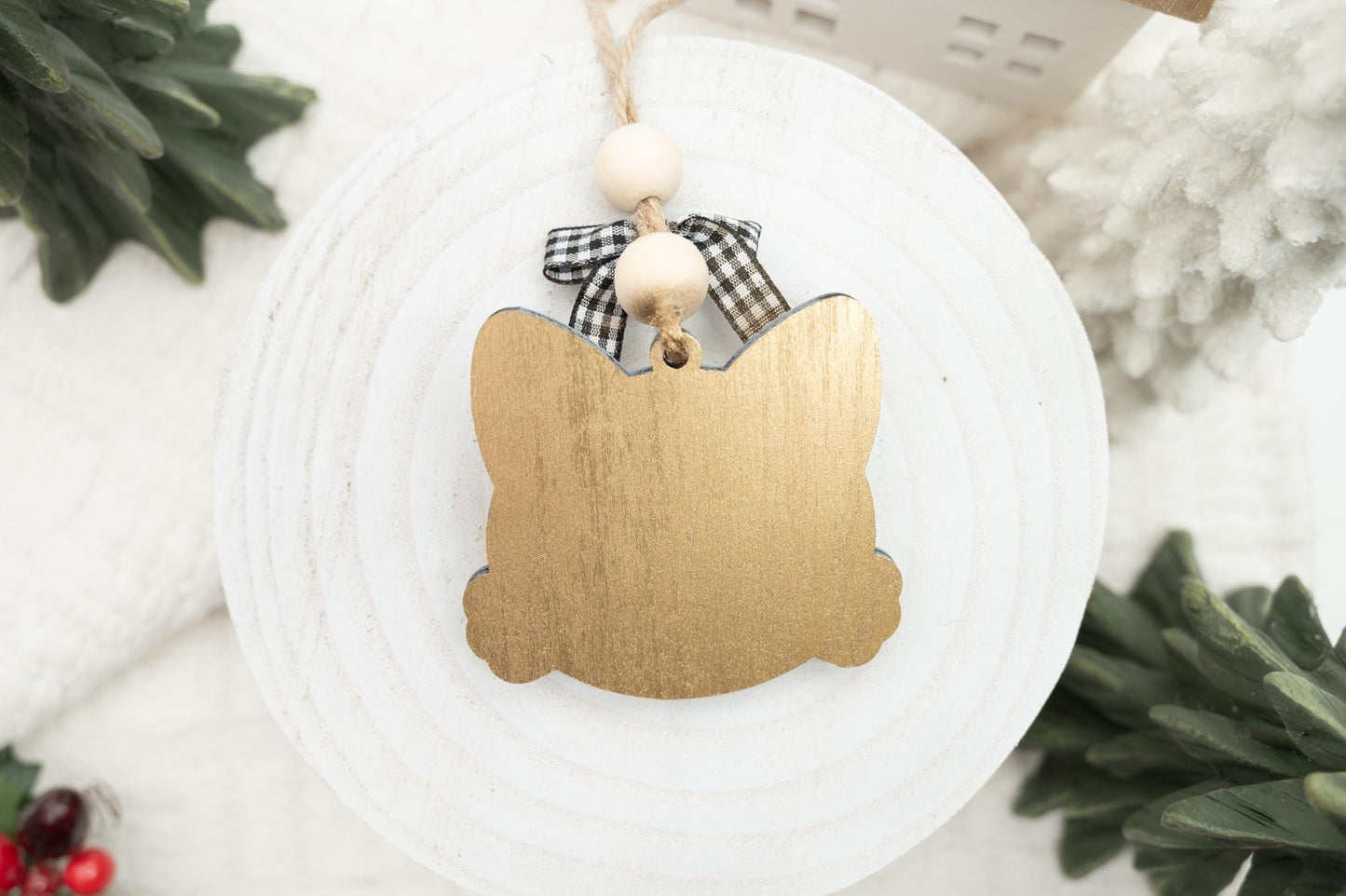 Personalized Pet Name Christmas Ornament - Custom Cat Name Ornament - Cat Gift Tag