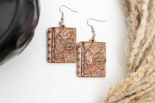 Hocus Pocus Spell Book Earrings