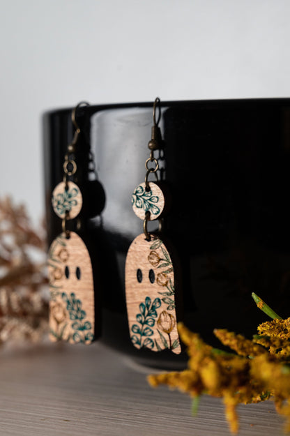 Halloween Earrings - Cute Ghost Earrings - Spooky Dangle Earrings - Cute Halloween Earrings