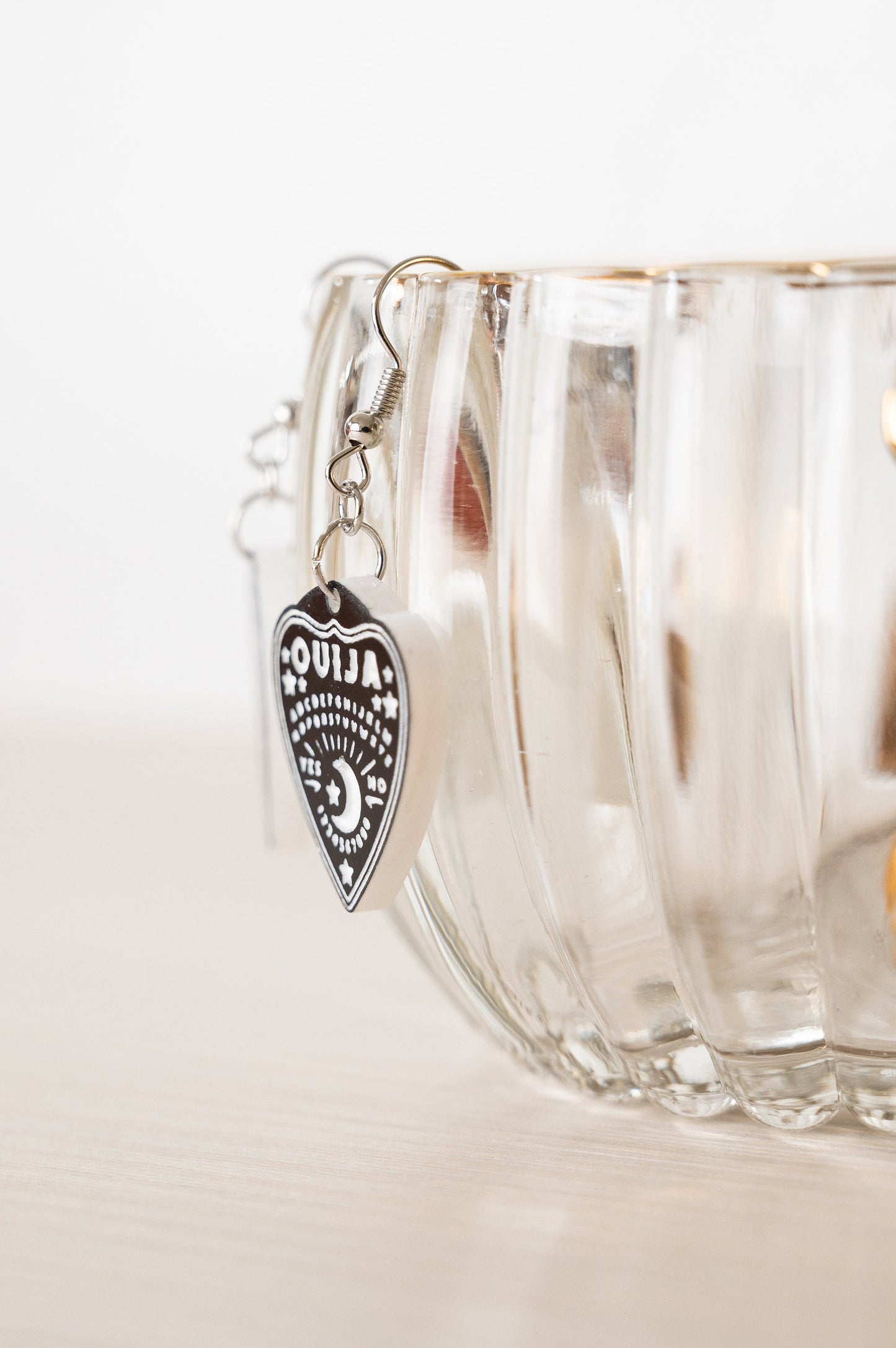 Ouija Planchette Earrings - Halloween Earrings - Gothic Earrings - Witchy Earrings