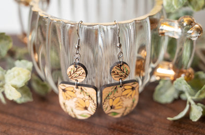 Yellow Floral Earrings
