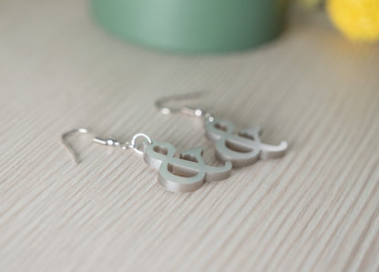 Ampersand Earrings - And Symbol Earrings - Statement Earrings