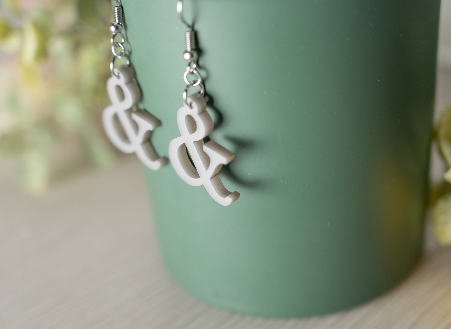 Ampersand Earrings - And Symbol Earrings - Statement Earrings