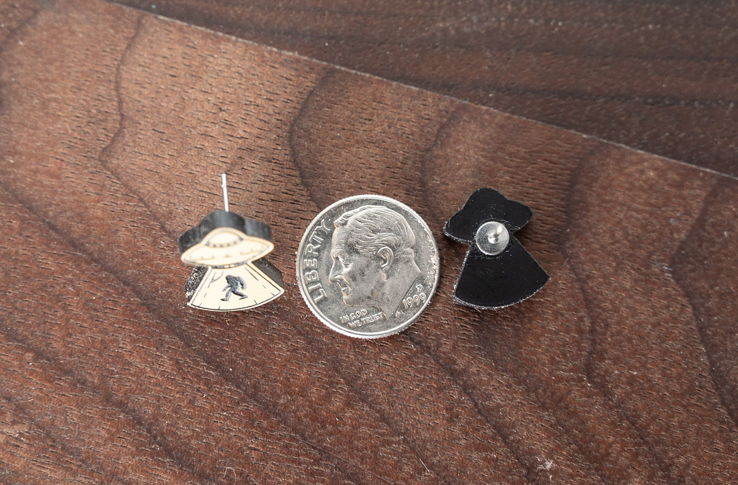 UFO Bigfoot Stud Earrings/Paranormal Stud Earrings