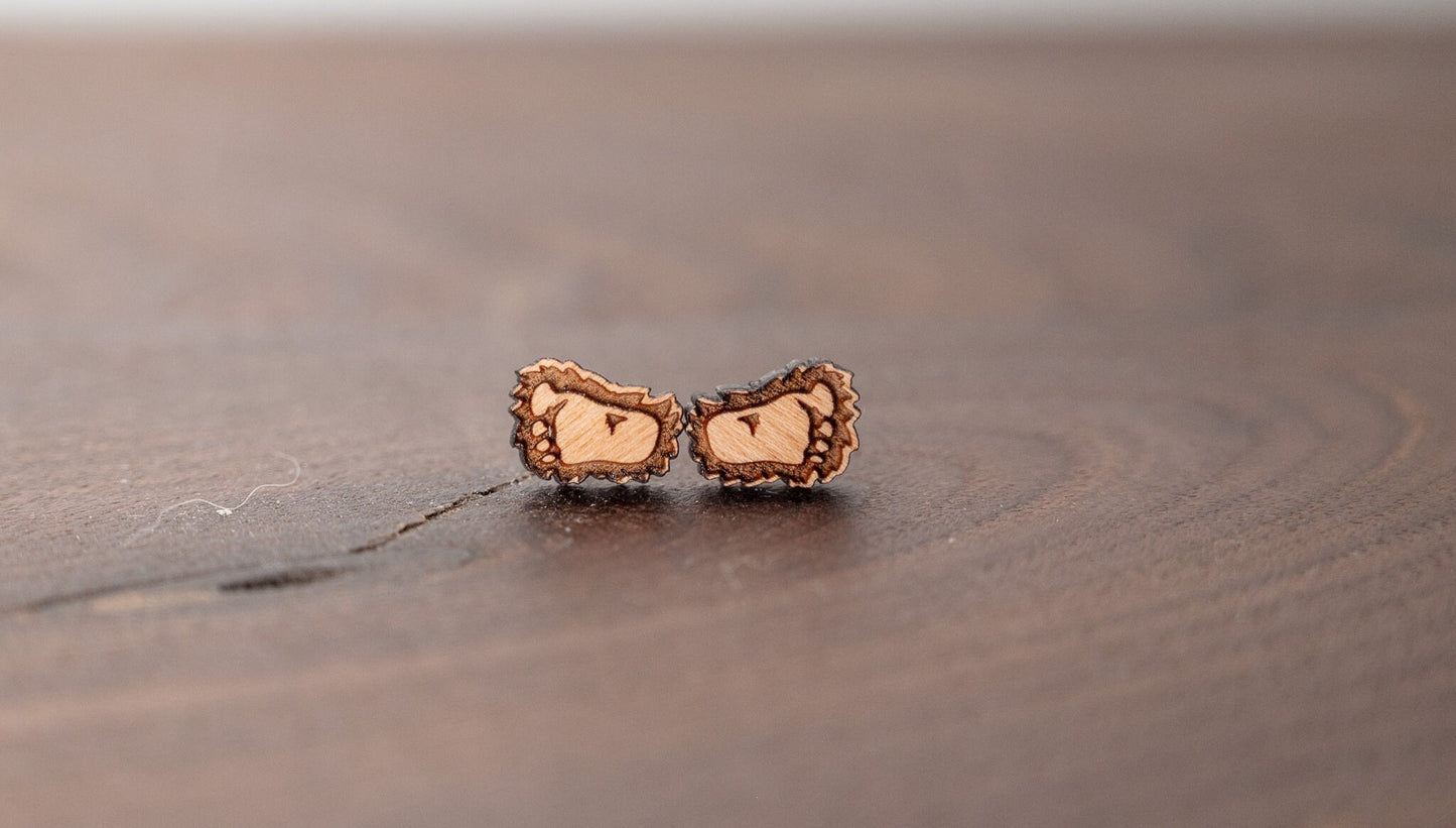 Bigfoot Foot Studs - Bigfoot Earrings - Sasquatch Stud Earrings