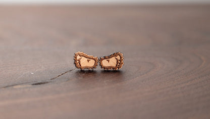 Bigfoot Foot Studs - Bigfoot Earrings - Sasquatch Stud Earrings