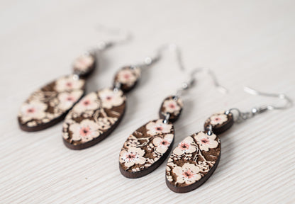 Cherry Blossom Earrings - Floral Earrings - Summer Floral Earrings