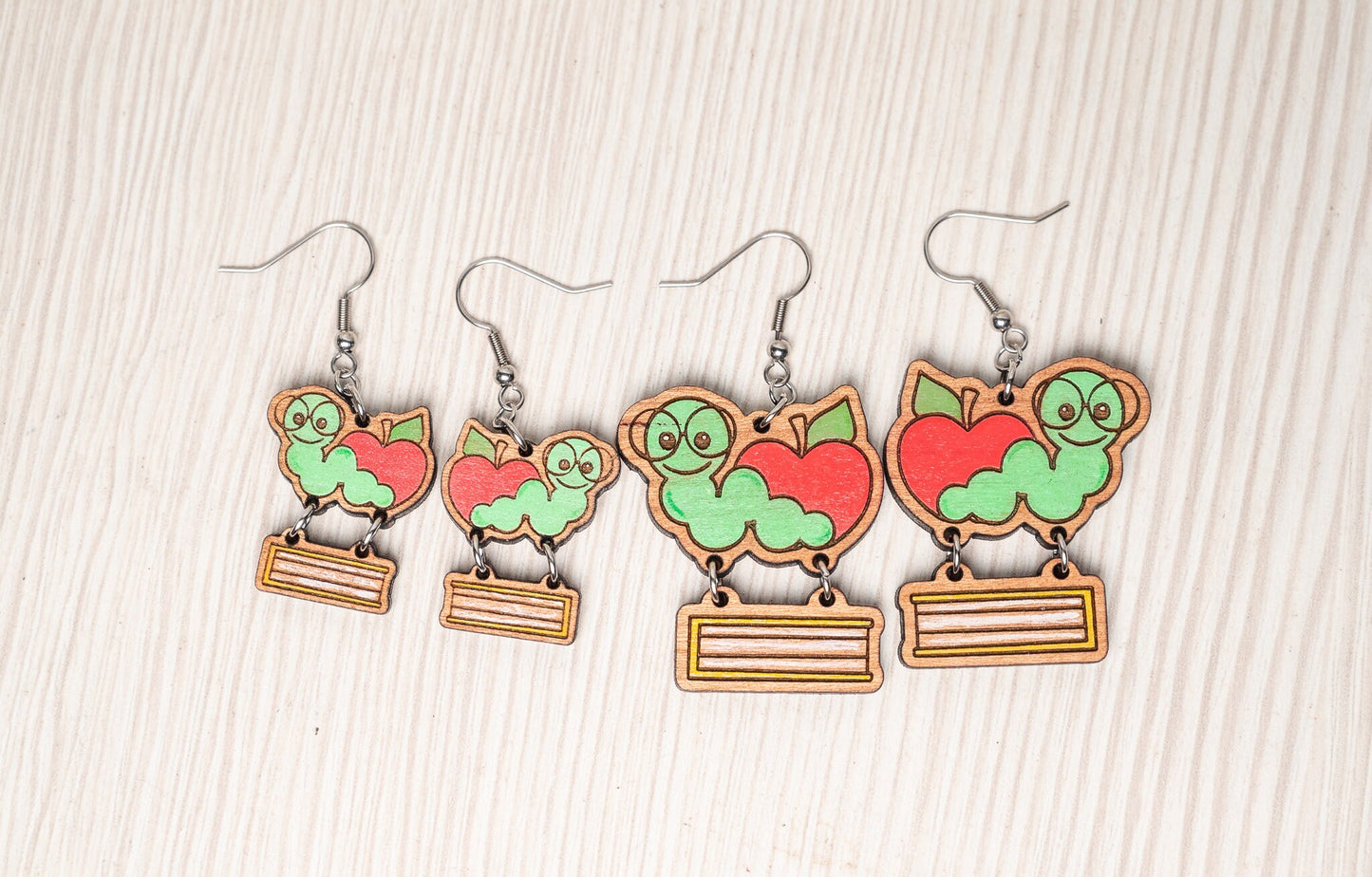 Bookworm Earrings/Teacher Earrings/ Bookworm studs
