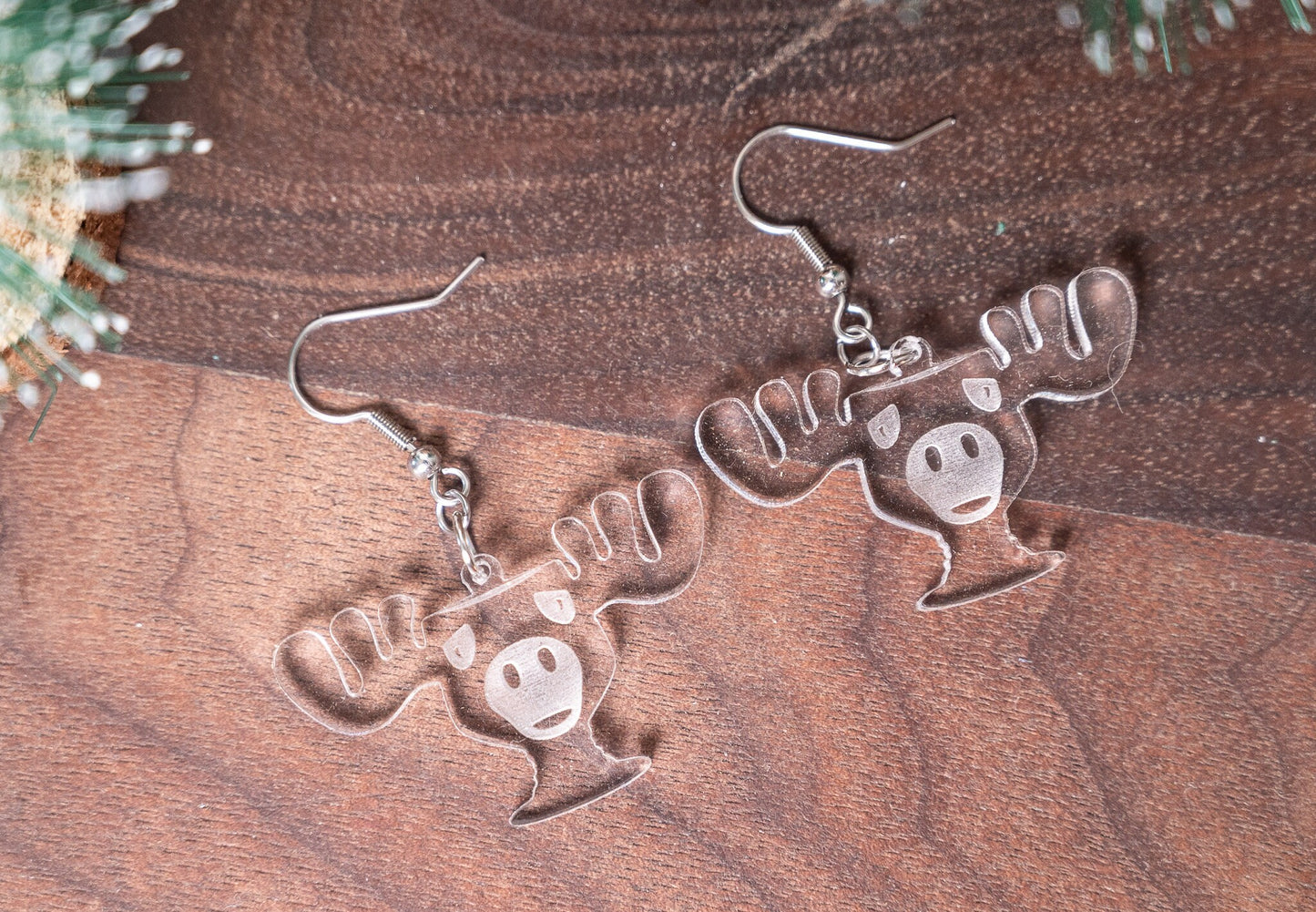 Moose Mug Christmas Earrings - Christmas Vacation Earrings - Moose Mug Eggnog Cup Earrings