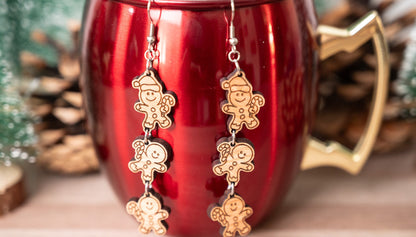 Gingerbread men earrings/Christmas Earrings