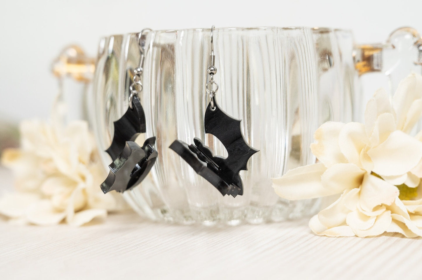 3d Bat Earrings - Bat Earrings - Halloween Earrings