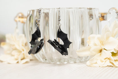 3d Bat Earrings - Bat Earrings - Halloween Earrings