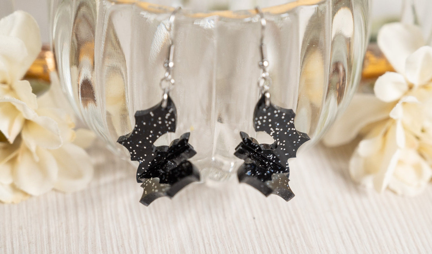 3d Bat Earrings - Bat Earrings - Halloween Earrings