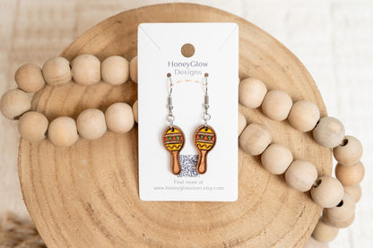 Maraca Earrings - Cinco de Mayo Earrings