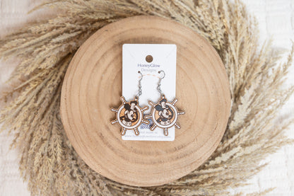 Ship Wheel Steamboat Willie Earring