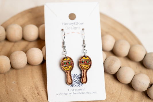 Maraca Earrings - Cinco de Mayo Earrings