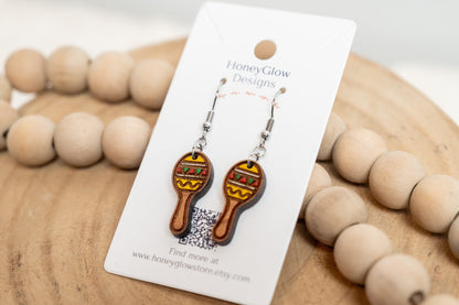 Maraca Earrings - Cinco de Mayo Earrings