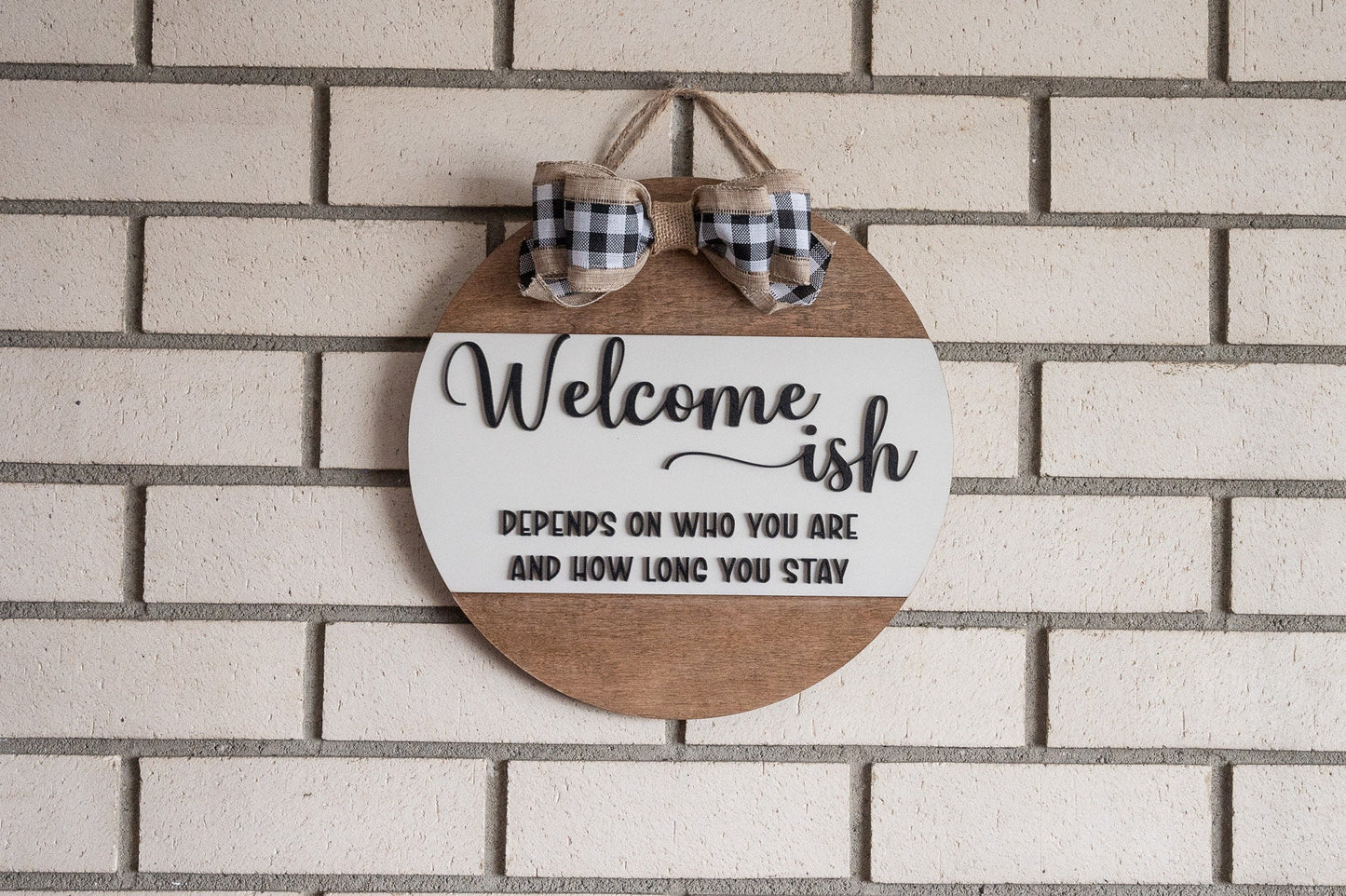 Welcome-ish Wall Decor/ Door sign/Depends who you are Sign