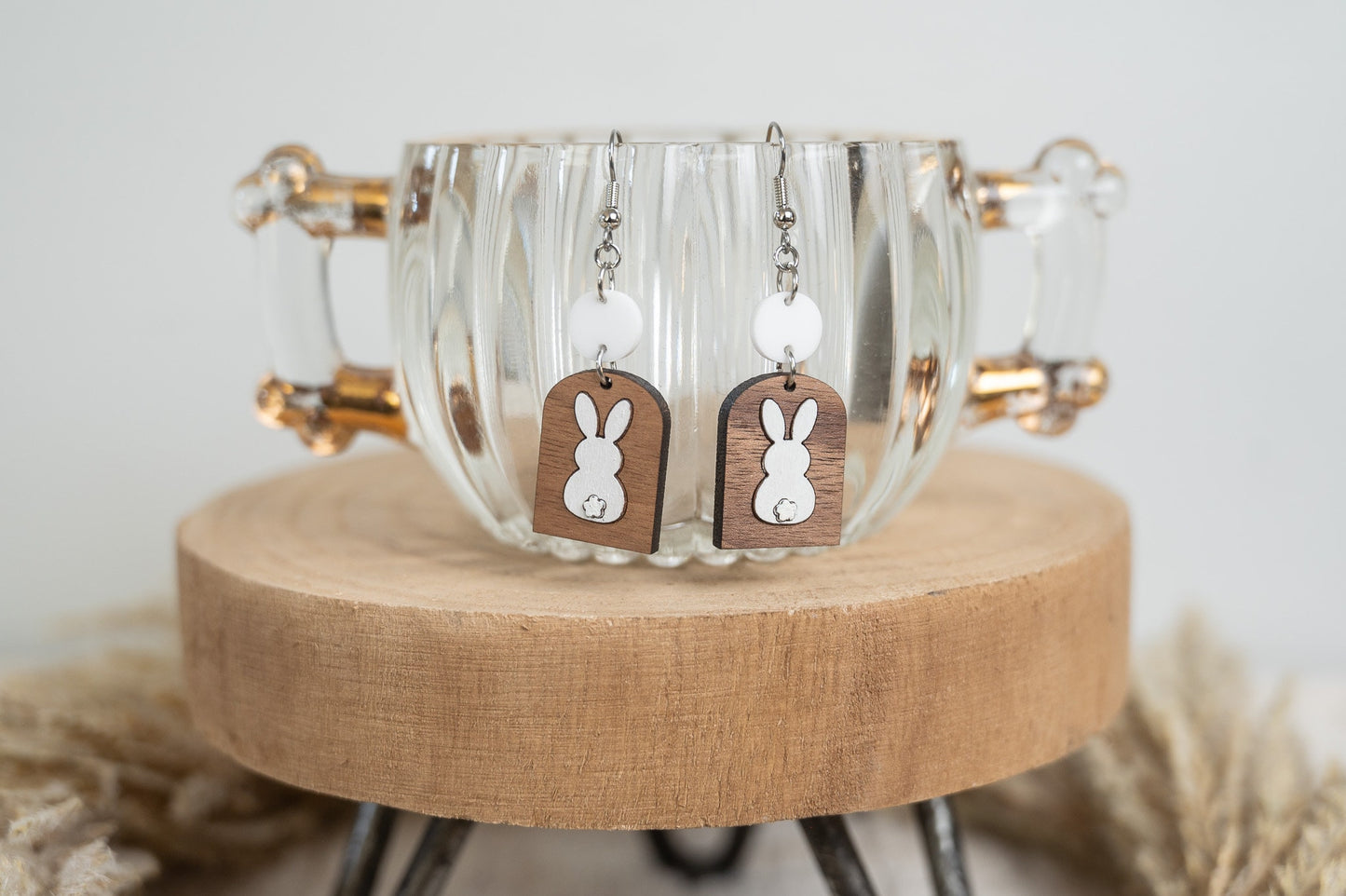 Boho Easter Earrings - Easter Bunny Earrings - Cute Easter Earrings