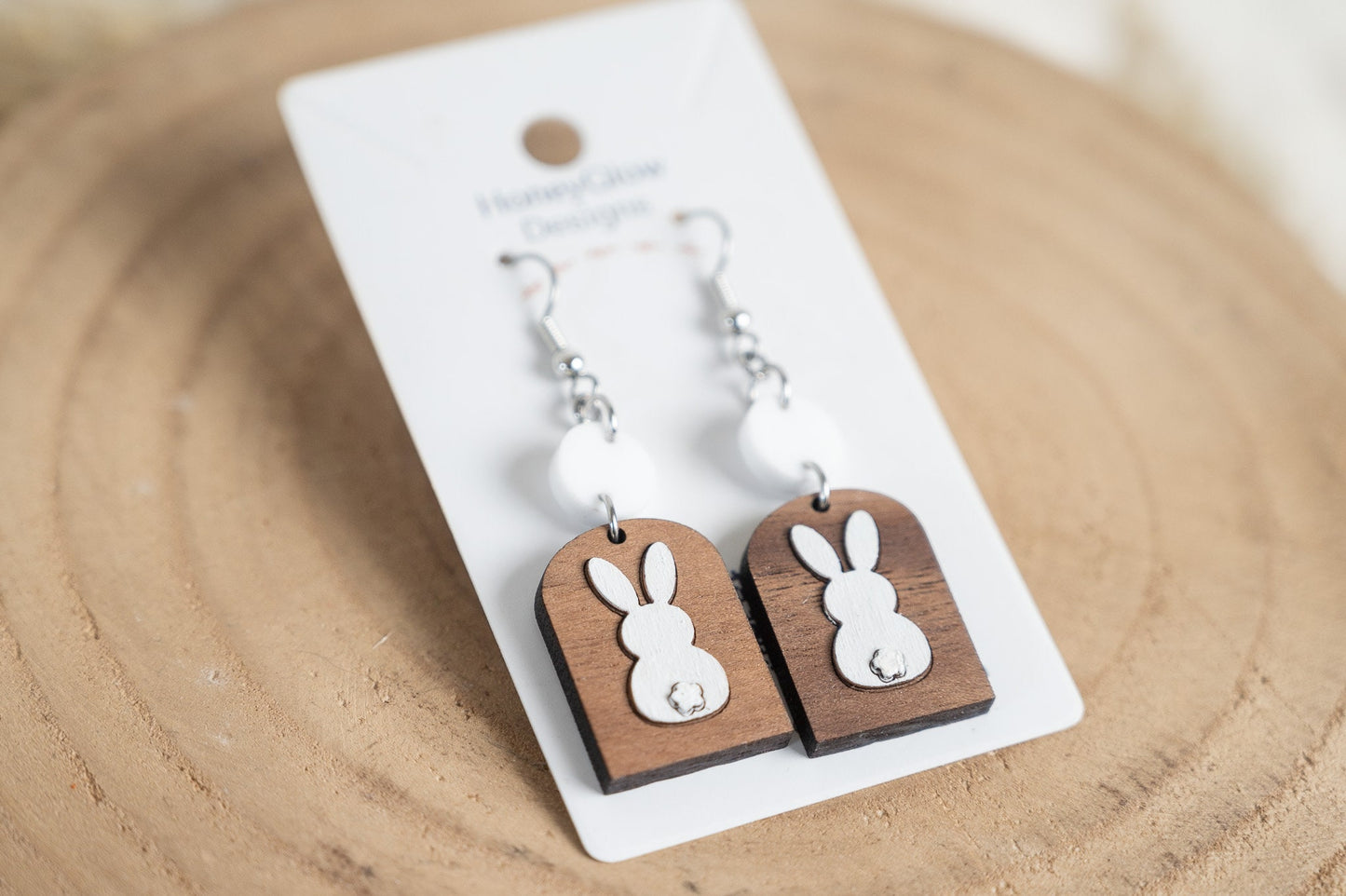 Boho Easter Earrings - Easter Bunny Earrings - Cute Easter Earrings