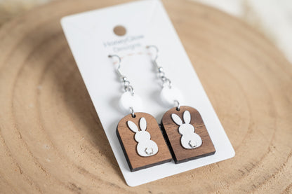 Boho Easter Earrings - Easter Bunny Earrings - Cute Easter Earrings
