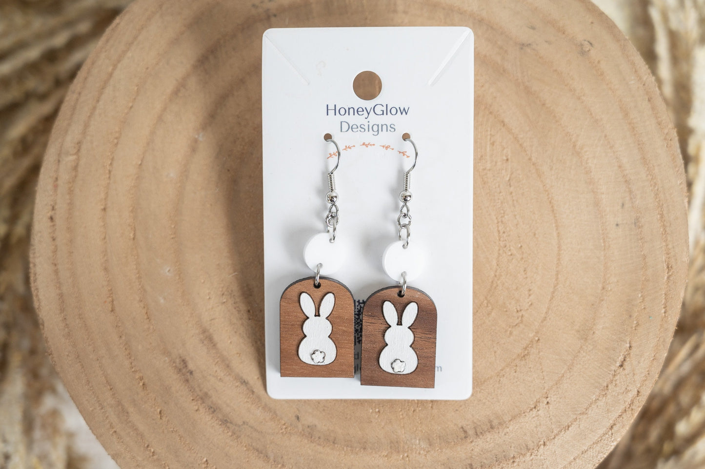 Boho Easter Earrings - Easter Bunny Earrings - Cute Easter Earrings
