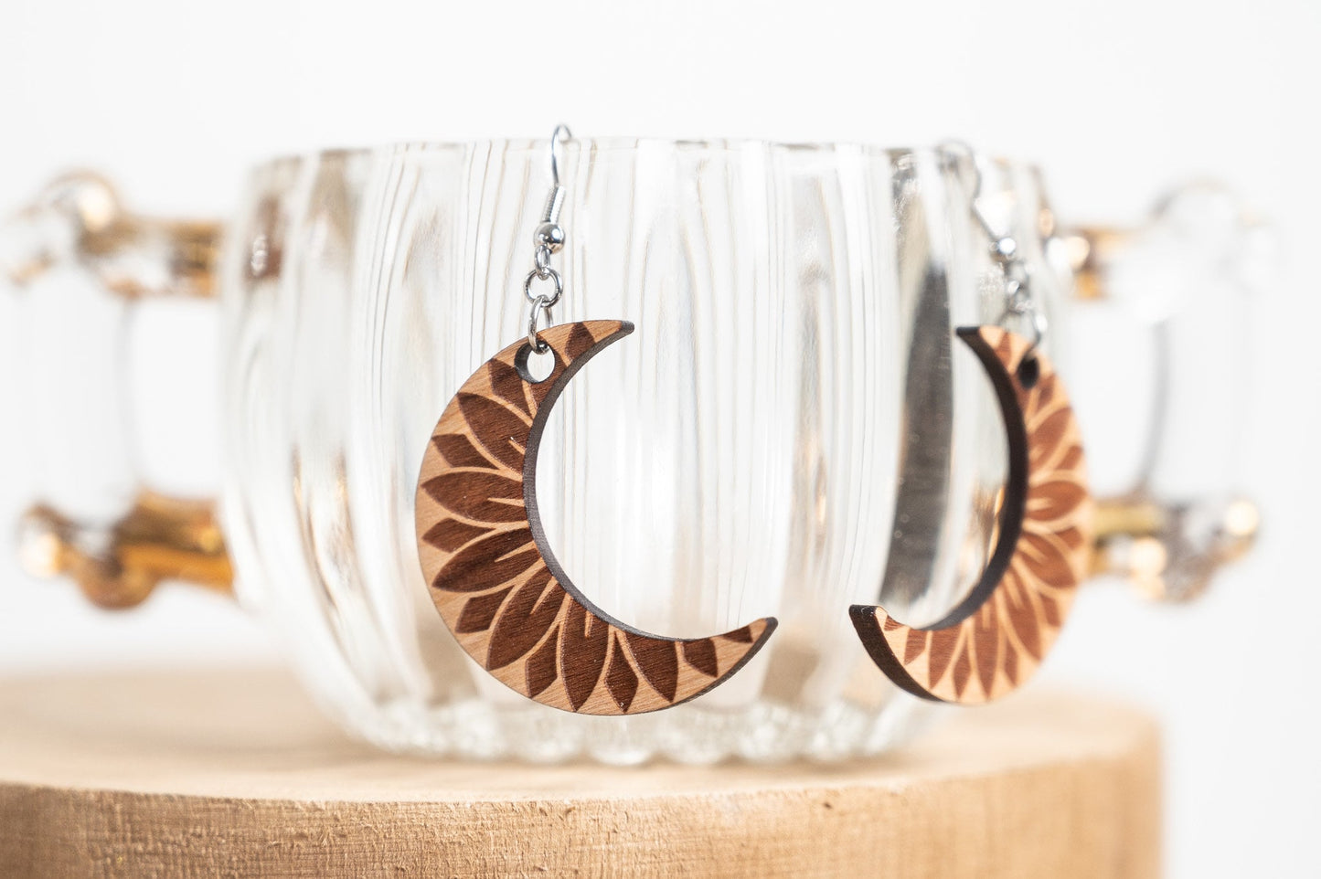 Moon Sunflower Earrings